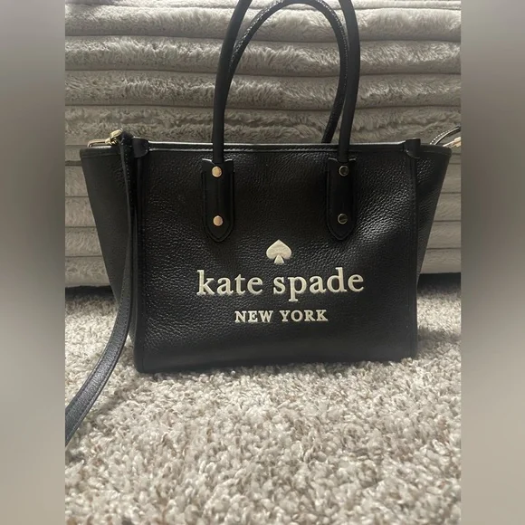 Kate Spade Ella Tote, Pebbled Black Leather - Picture 2 of 16
